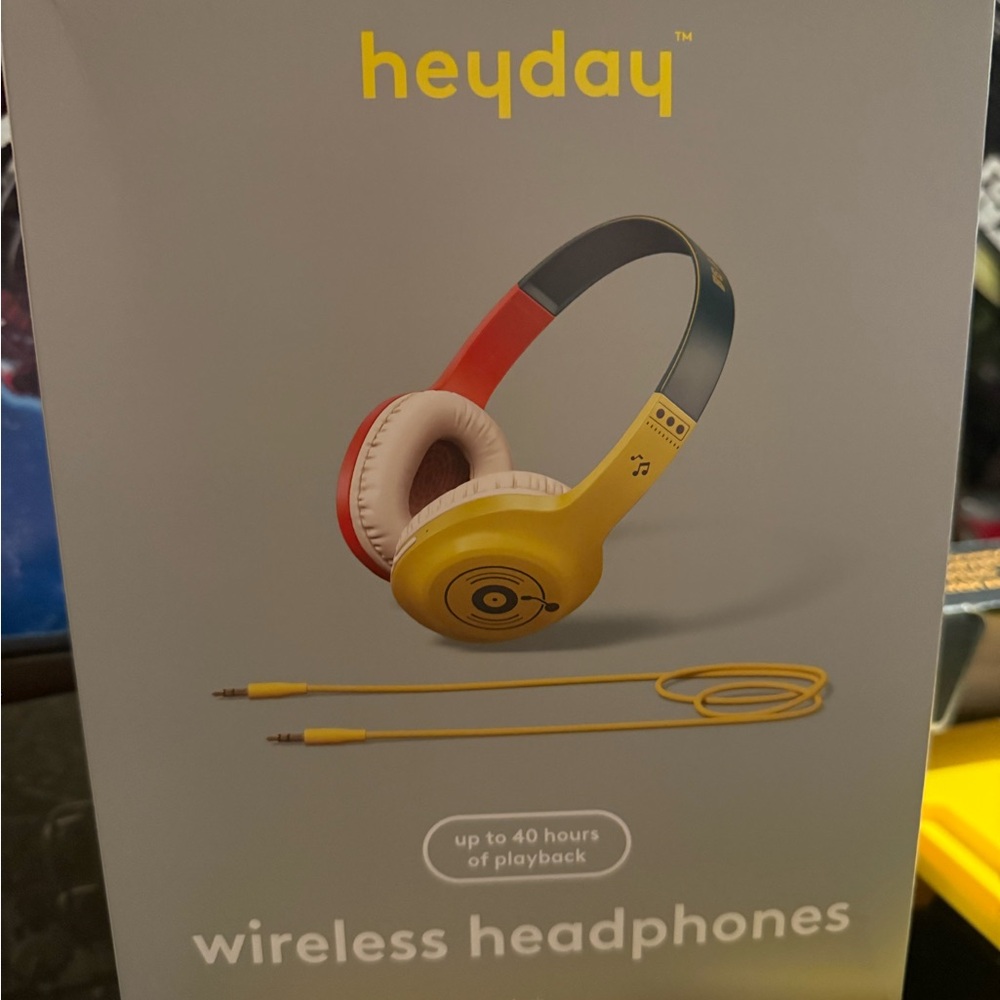 Heyday Yellow and Red Wireless Headphones